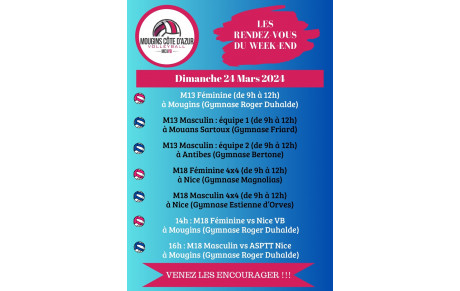 Programme du Dimanche 24 Mars 2024